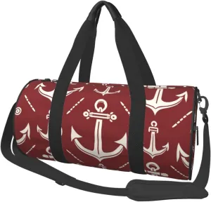Sports Duffel Bag Nautical-Maritime Foldable Travel Tote Bag Weekender Sleepover Carry On Bag
