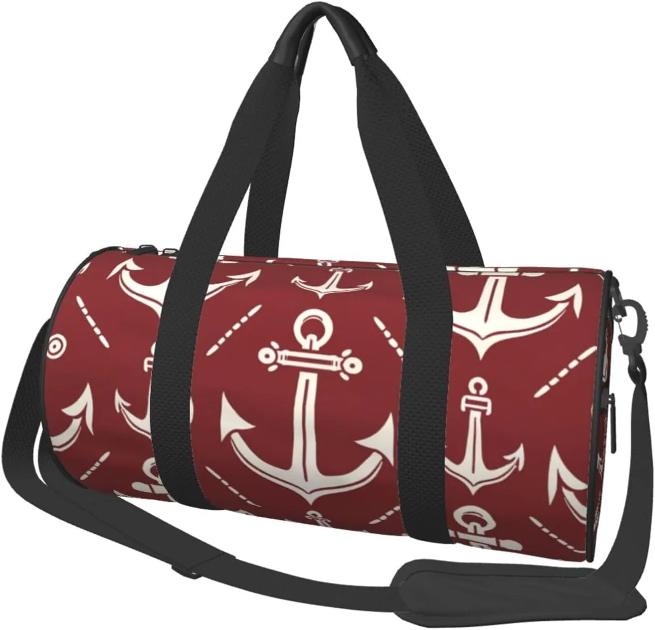 Sports Duffel Bag Nautical-Maritime Foldable Travel Tote Bag Weekender Sleepover Carry On Bag