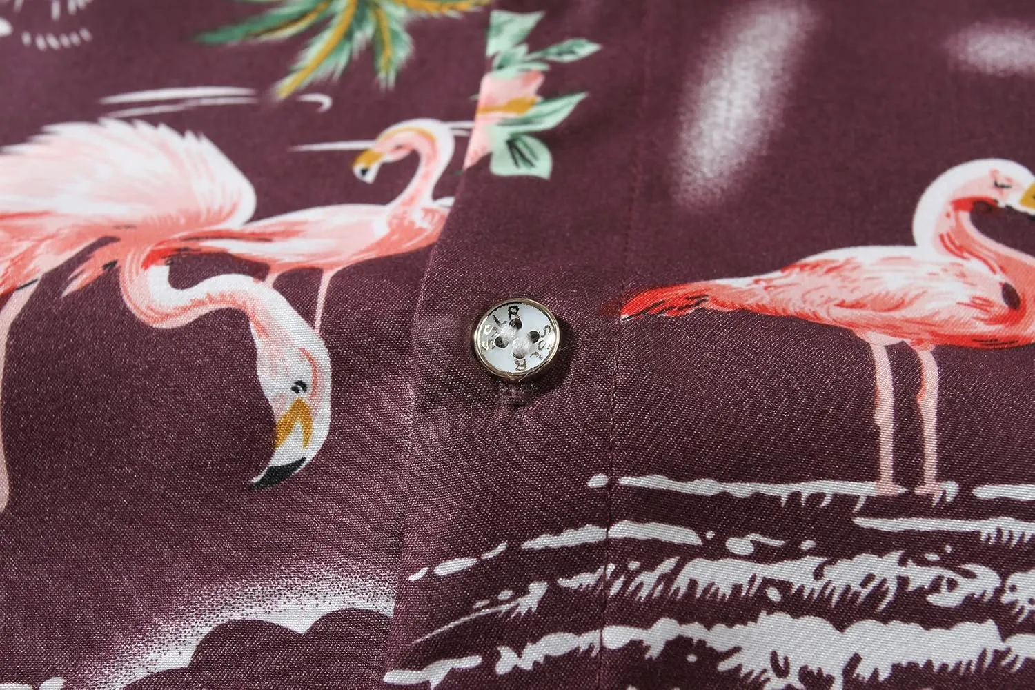 SSLR Pack Hawaiian Shirt for Men Flamingo Short Sleeve Casual Button Down Shirts Summer Beach Shirt