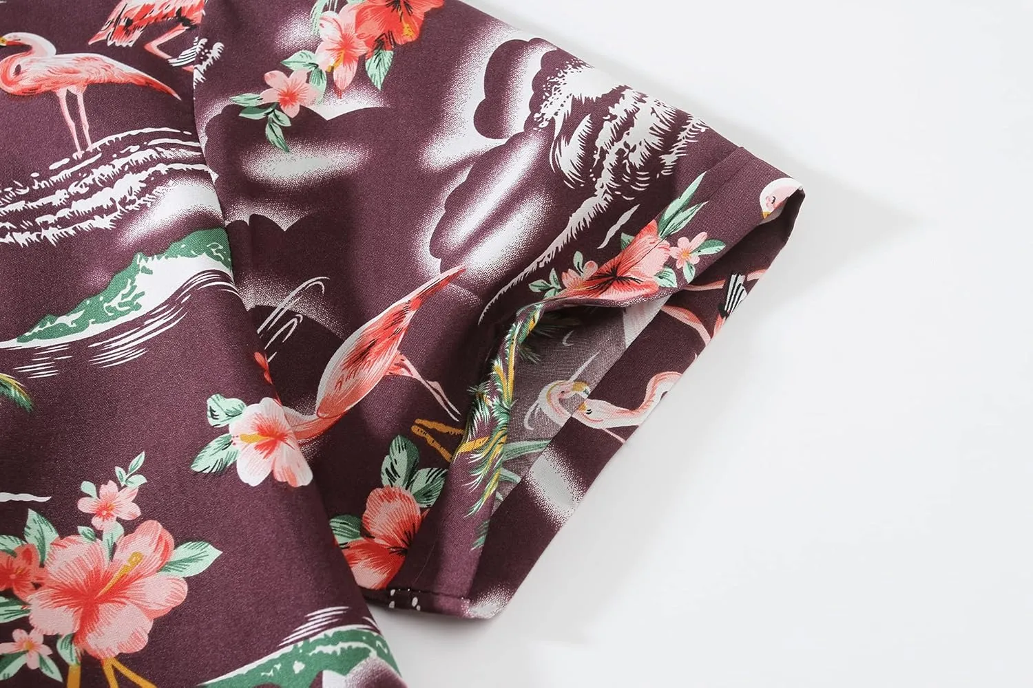 SSLR Pack Hawaiian Shirt for Men Flamingo Short Sleeve Casual Button Down Shirts Summer Beach Shirt