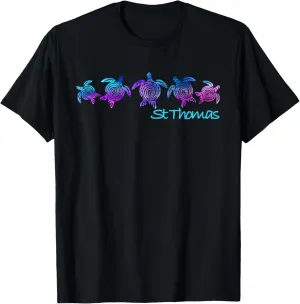St. Thomas Beach Design / Tribal Turtle Gift T-Shirt
