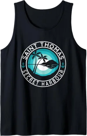 St. Thomas - Secret Harbour Beach - Retro Saint Thomas Tank Top