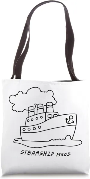 Steamship 1980s Tote Bag