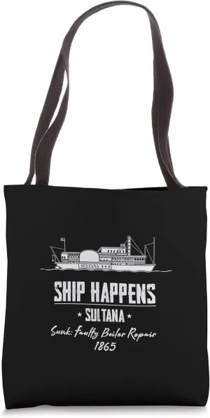 Sultana Side Wheel Steamboat Mississippi River Memphis 1865 Tote Bag