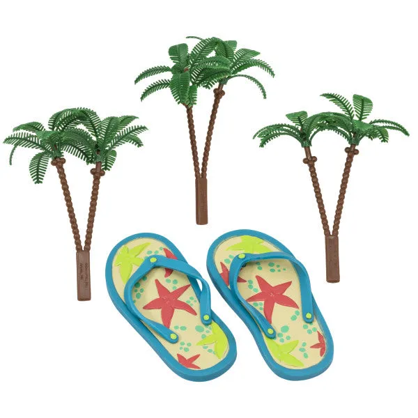 Summer Flip Flops Cake Topper Set
