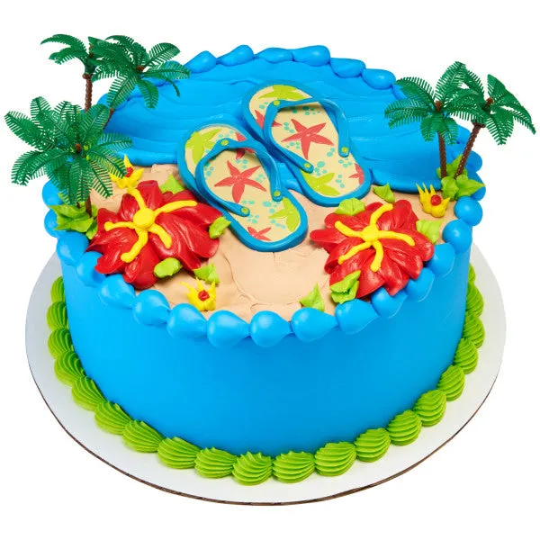 Summer Flip Flops Cake Topper Set