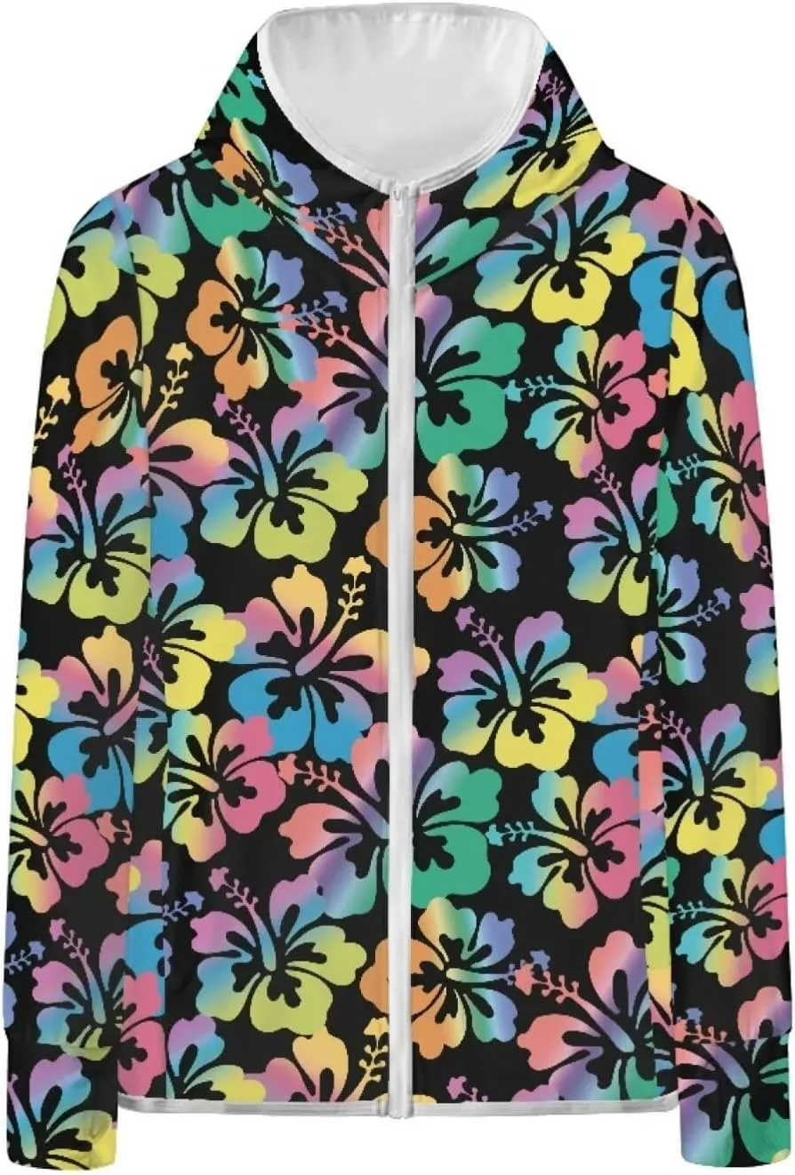 Summer Long Sleeves Sun Shirt,Women UPF 50  Sunshirt with Hooded