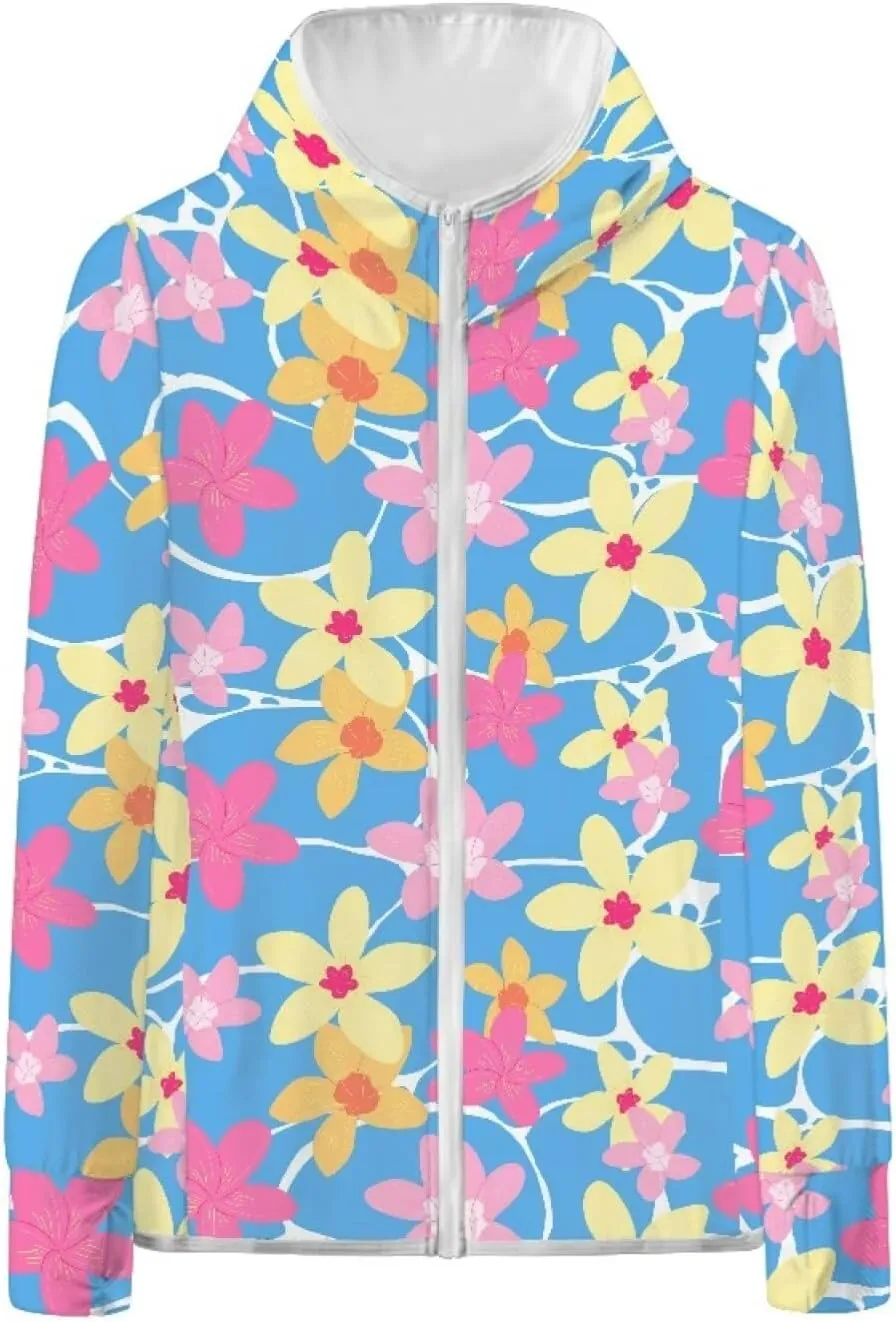Summer Long Sleeves Sun Shirt,Women UPF 50  Sunshirt with Hooded
