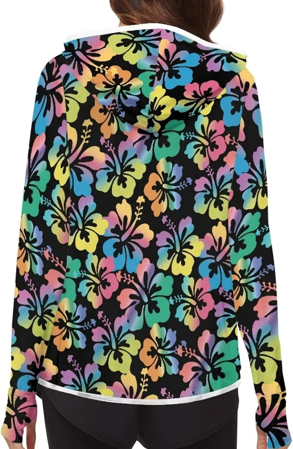 Summer Long Sleeves Sun Shirt,Women UPF 50  Sunshirt with Hooded