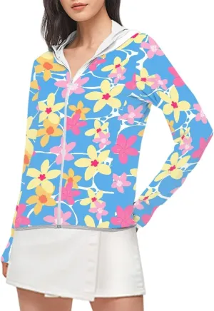Summer Long Sleeves Sun Shirt,Women UPF 50  Sunshirt with Hooded