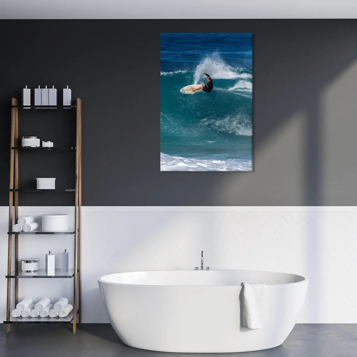 Surf Posters Surfing Contest Competition Retro Poster Summer Beach Canvas Wall Art Room Aesthetic Decor Coastal Beach Room Decor for Bedroom Dorm Apartment 8x12inch Framed