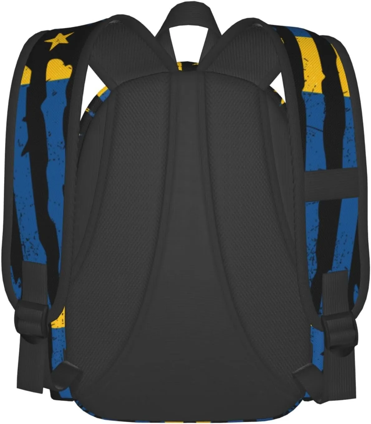 Swedish American Flag Sweden Roots Casual Backpack Large Capacity Travel Backpacks Laptop Daypack Commuter Rucksack Adjustable Strap Sports Bags for Hiking Biking