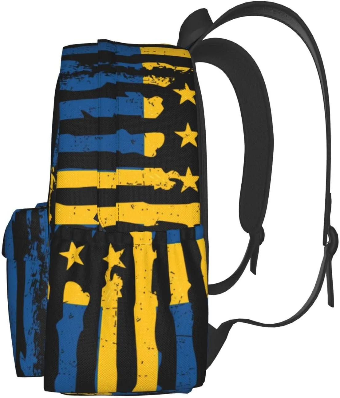 Swedish American Flag Sweden Roots Casual Backpack Large Capacity Travel Backpacks Laptop Daypack Commuter Rucksack Adjustable Strap Sports Bags for Hiking Biking