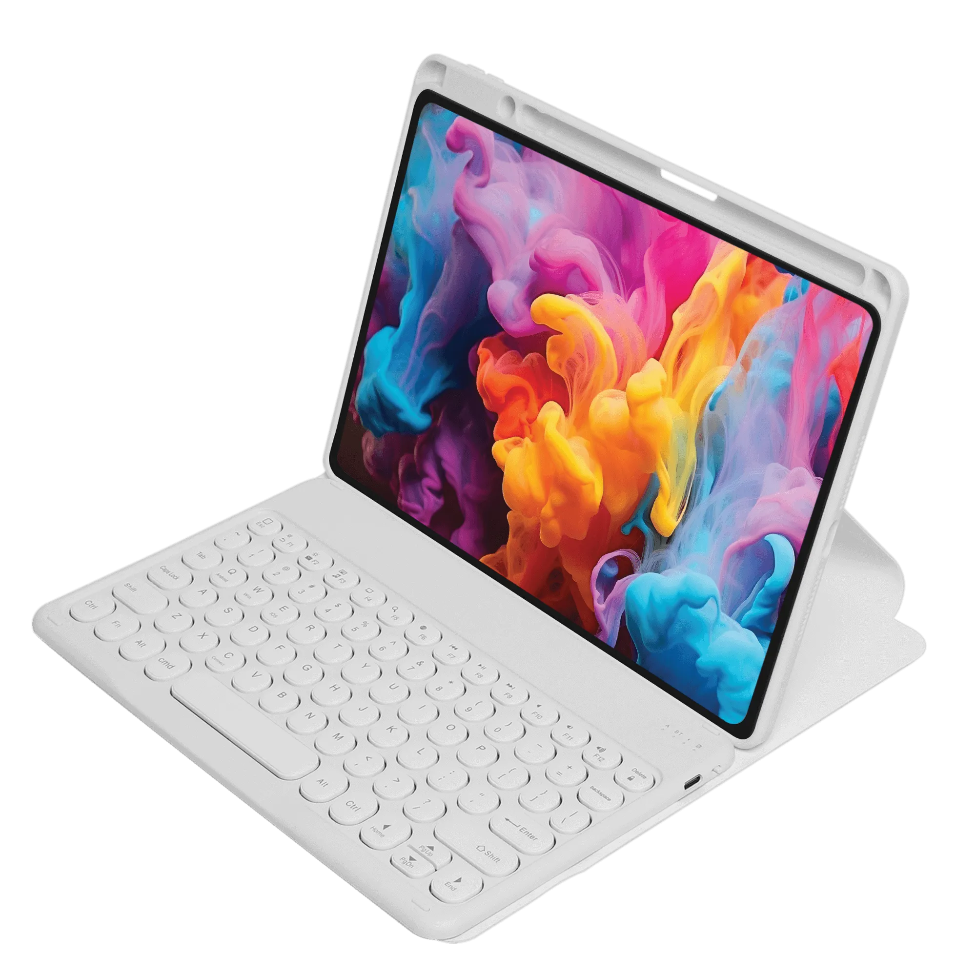 TechXtras 360° Screen Rotating Tablet Case iPad 10.2'' - White