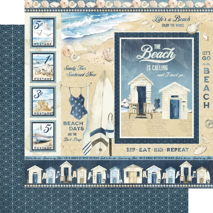 The Beach is Calling Collection The Beach is Calling 12 x 12 Double-Sided Scrapbook Paper by Graphic 45