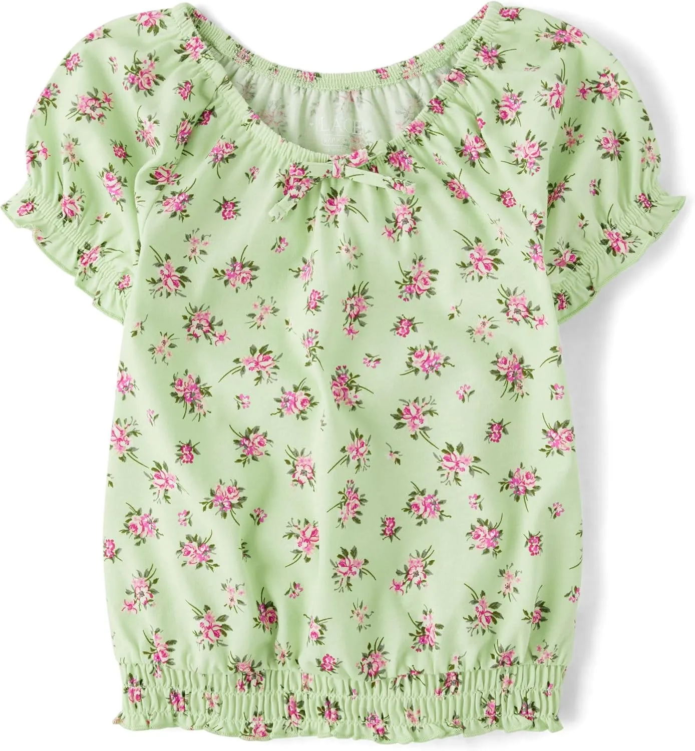 The Children's Place Girls' Smocked Short Sleeve Tops