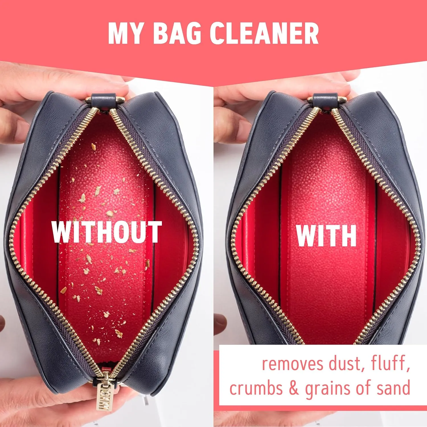 The Clean Ball - The clever way of cleaning purses, bags, backpacks and school bags (Red)