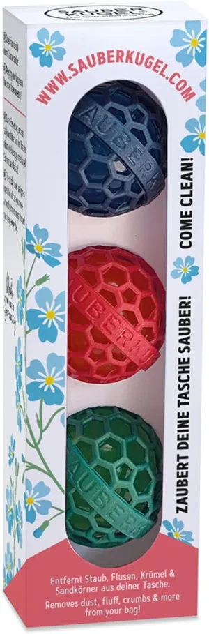 The Clean Ball - The clever way of cleaning purses, bags, backpacks and school bags (Springfield Collection Red)