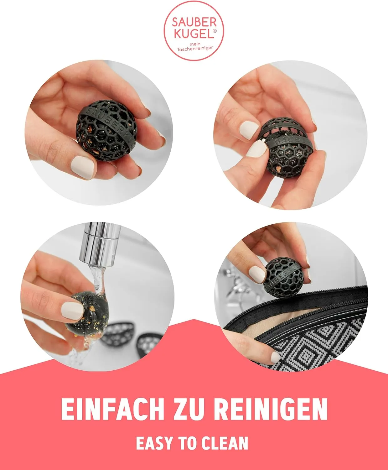 The Clean Ball - The clever way of cleaning purses, bags, backpacks and school bags (Springfield Collection)