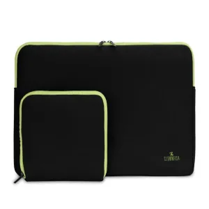 The Clownfish Python Faux Leather with Tapestry Fabric Unisex 15.6 inch Tablet Case Laptop Sleeve (Beige)
