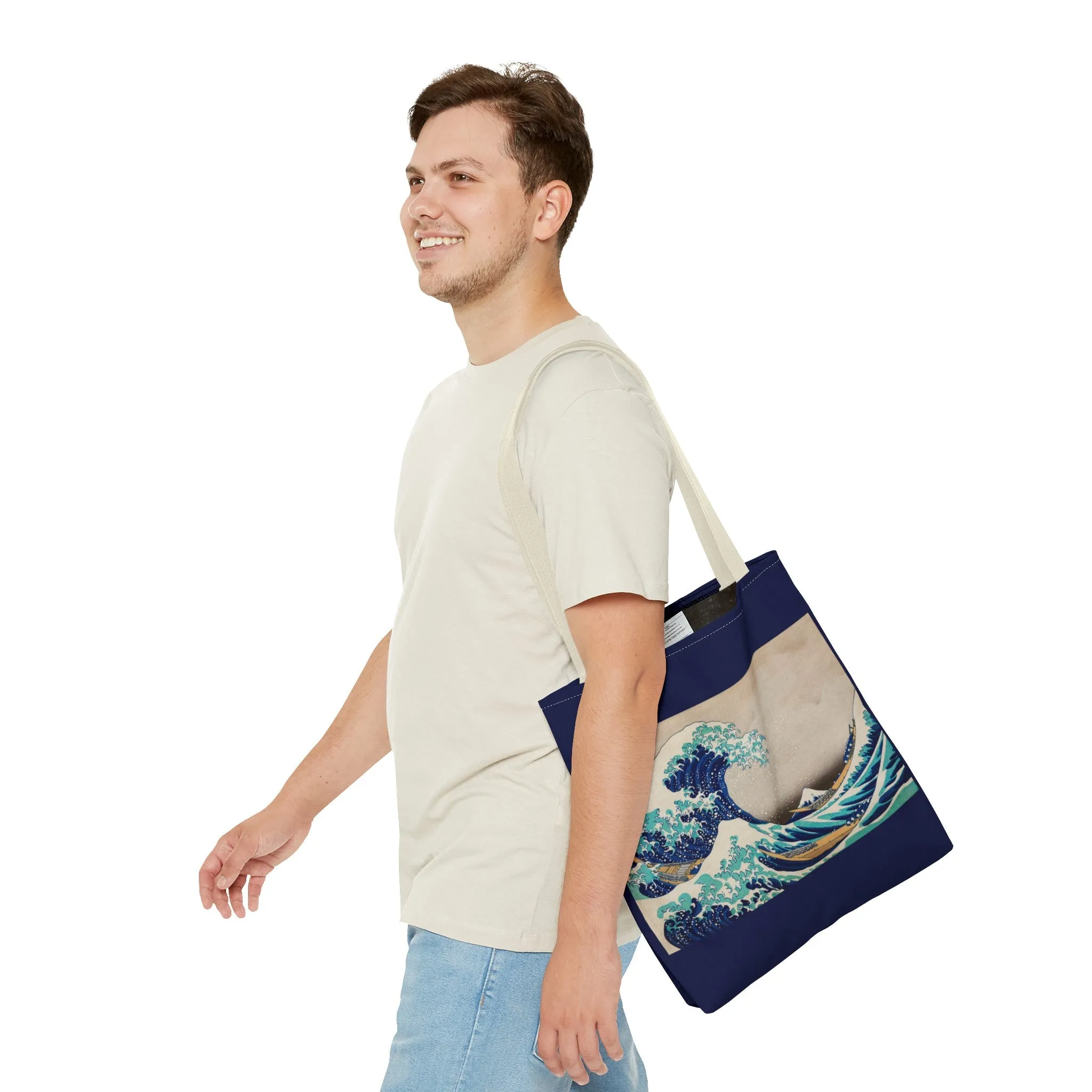 The Great Wave off Kanagawa by Katsushika Hokusai Tote Bag (AOP)