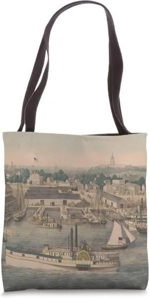 The Wharf of Washington DC Illustration (1863) Tote Bag
