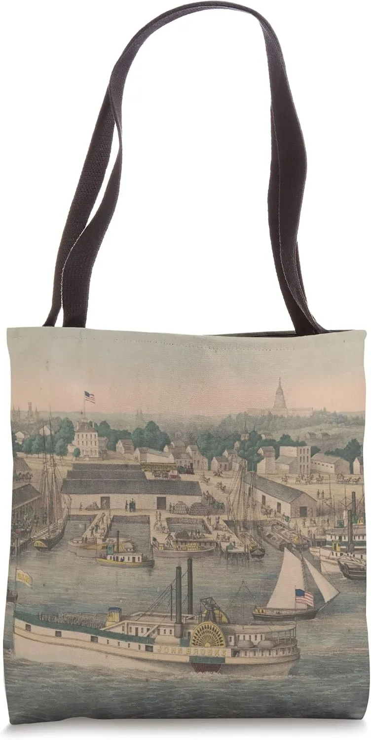The Wharf of Washington DC Illustration (1863) Tote Bag