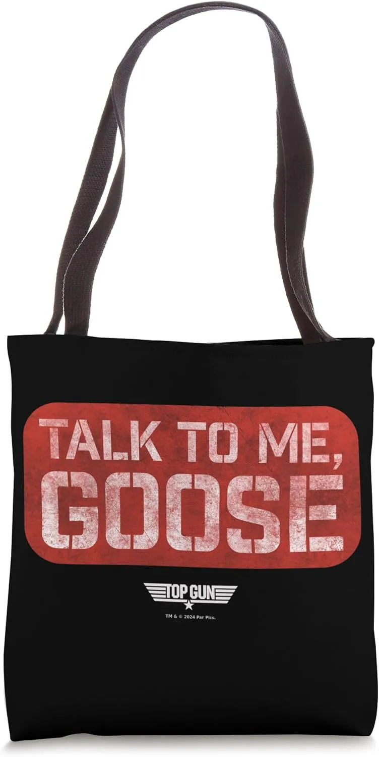Top Gun Talk To Me Goose Stamp Tote Bag