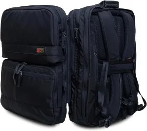Trilogy Double Pack - World class multiple use backpack - expands into a weekender bag - splits into two seperate bags - handles two 17” laptops and two tablets (Black)