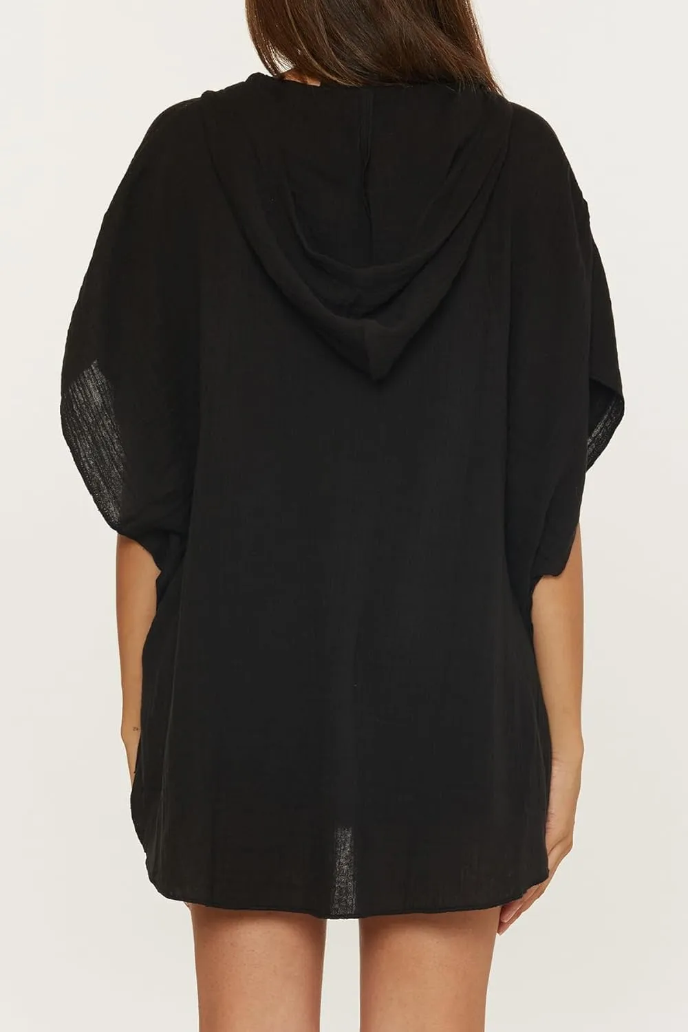 Trina Turk Women's Standard Serene Poncho, V-Neck, Casual, Pull On, Beach Cover Ups