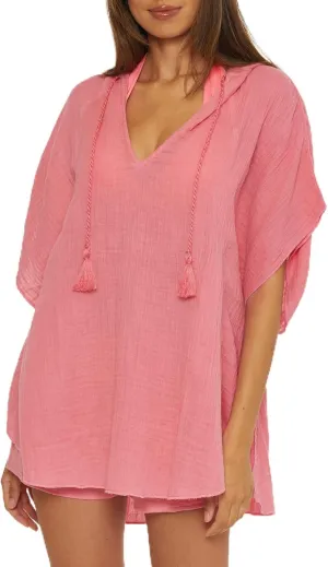 Trina Turk Women's Standard Serene Poncho, V-Neck, Casual, Pull On, Beach Cover Ups