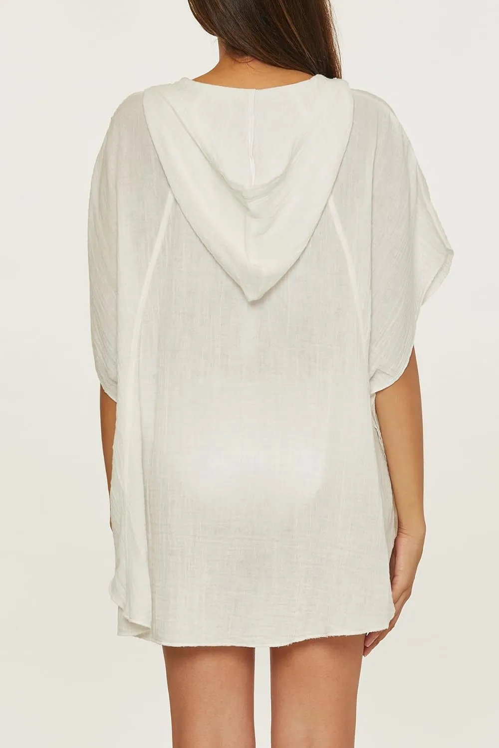 Trina Turk Women's Standard Serene Poncho, V-Neck, Casual, Pull On, Beach Cover Ups