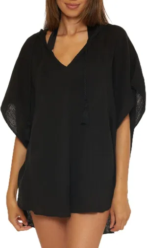 Trina Turk Women's Standard Serene Poncho, V-Neck, Casual, Pull On, Beach Cover Ups
