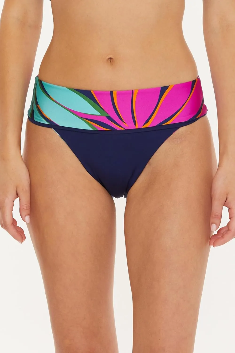 Trina Turk Women's Standard Wailea High Waisted Bikini Bottom, Cheeky Coverage, Swimwear Separates