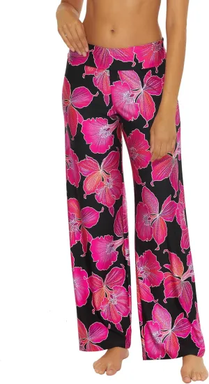 Trina Turk womens Swim Pants, Casual, Wide Leg, Beach Cover Ups for Women