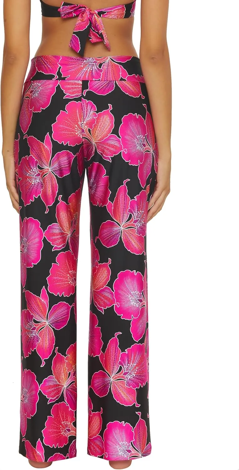 Trina Turk womens Swim Pants, Casual, Wide Leg, Beach Cover Ups for Women
