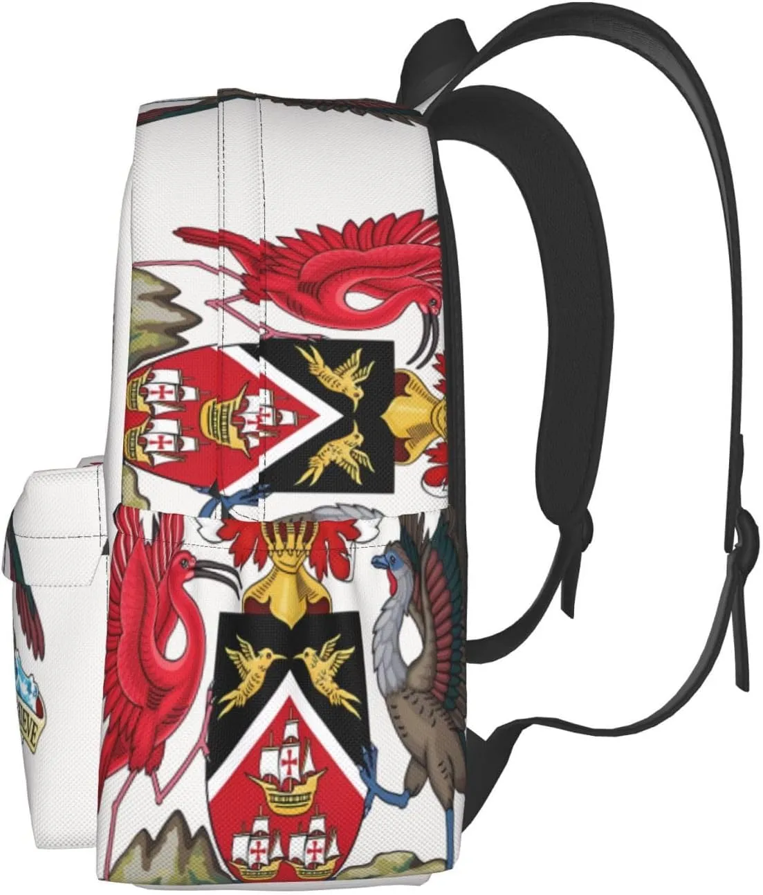 Trinidad and Tobago Coat of Arms Large Travel Backpack Casual Backpacks Laptop Daypack Working Rucksack Lightweight Back Pack Sports Bag with Adjustable Shoulder Strap