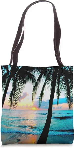 Tropical Beach for Swimmers and Surfers Tote Bag