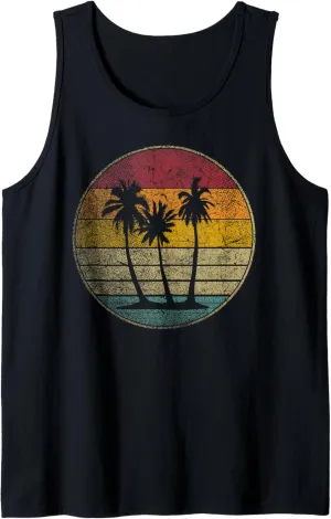 Tropical Beach Vintage Retro Style 70s 80s Tank Top