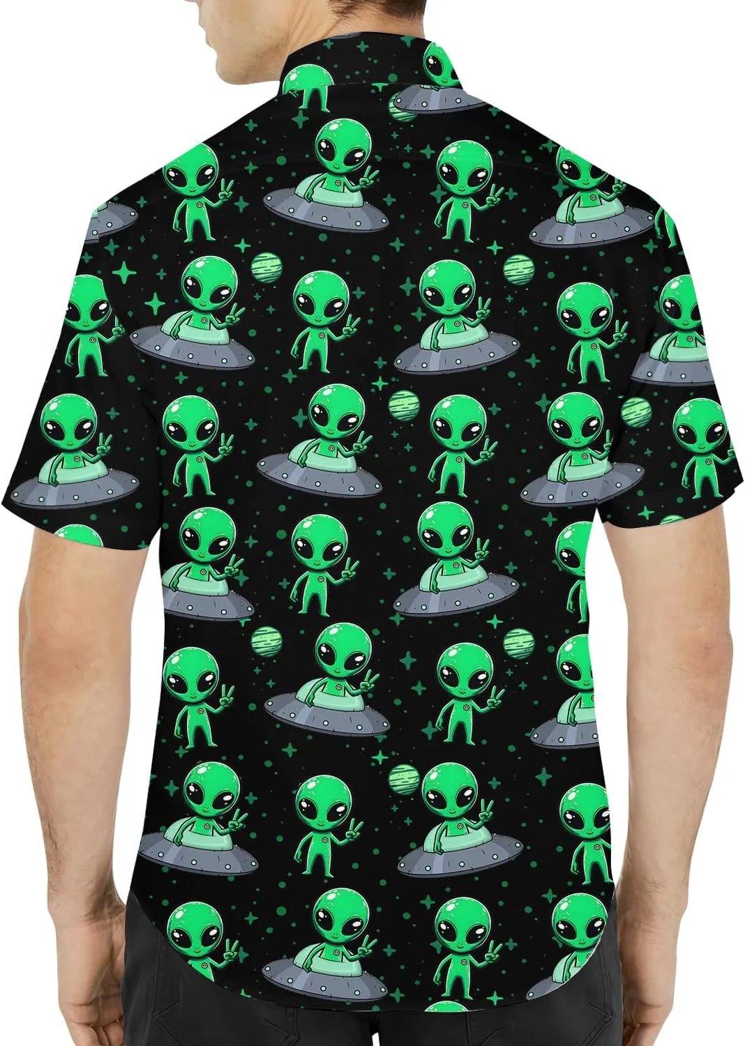 Tropical Bigfoot Hawaiian Shirts for Men Women, Bigfoot Sasquatch Summer Beach Aloha Button Down Short Sleeve