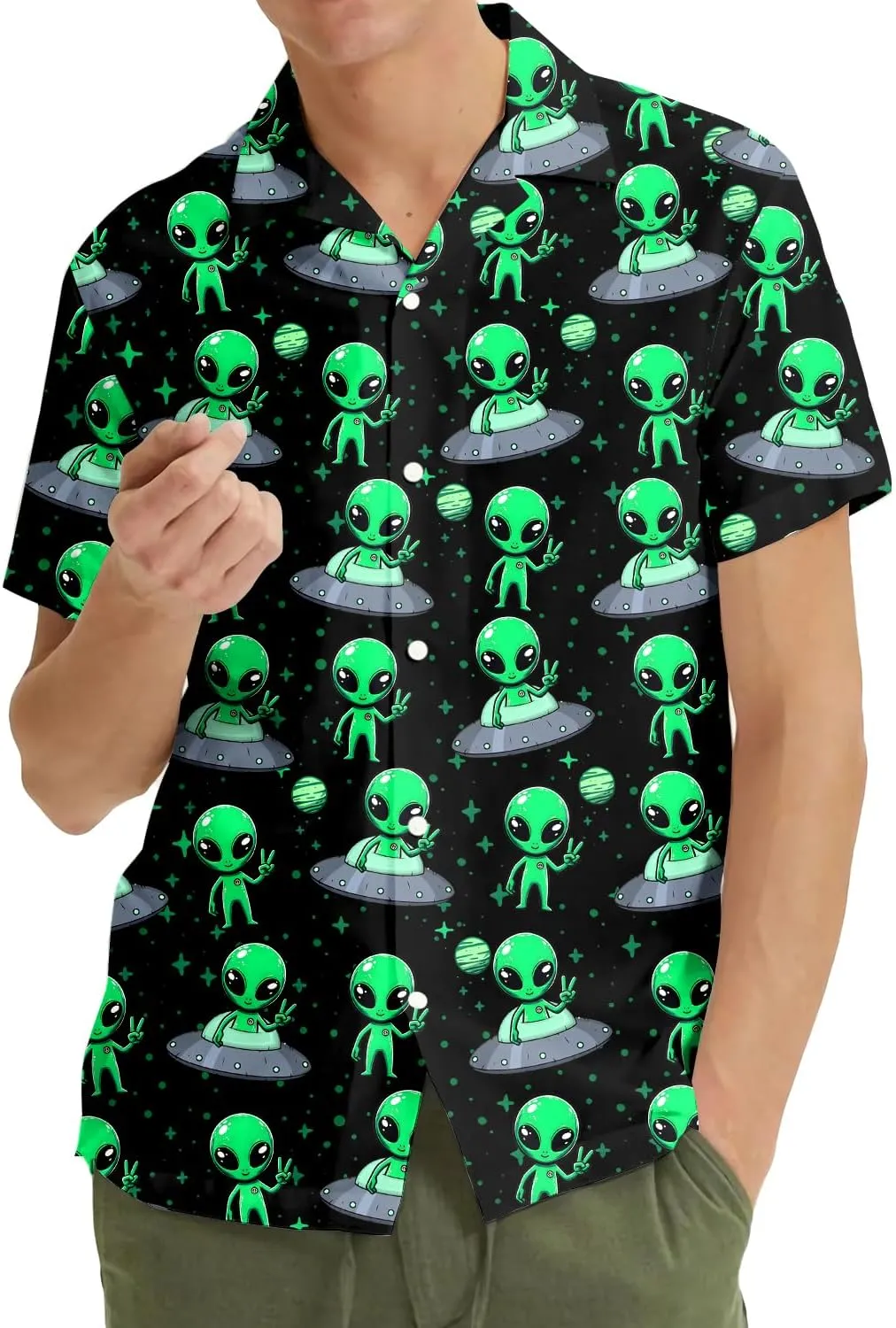 Tropical Bigfoot Hawaiian Shirts for Men Women, Bigfoot Sasquatch Summer Beach Aloha Button Down Short Sleeve