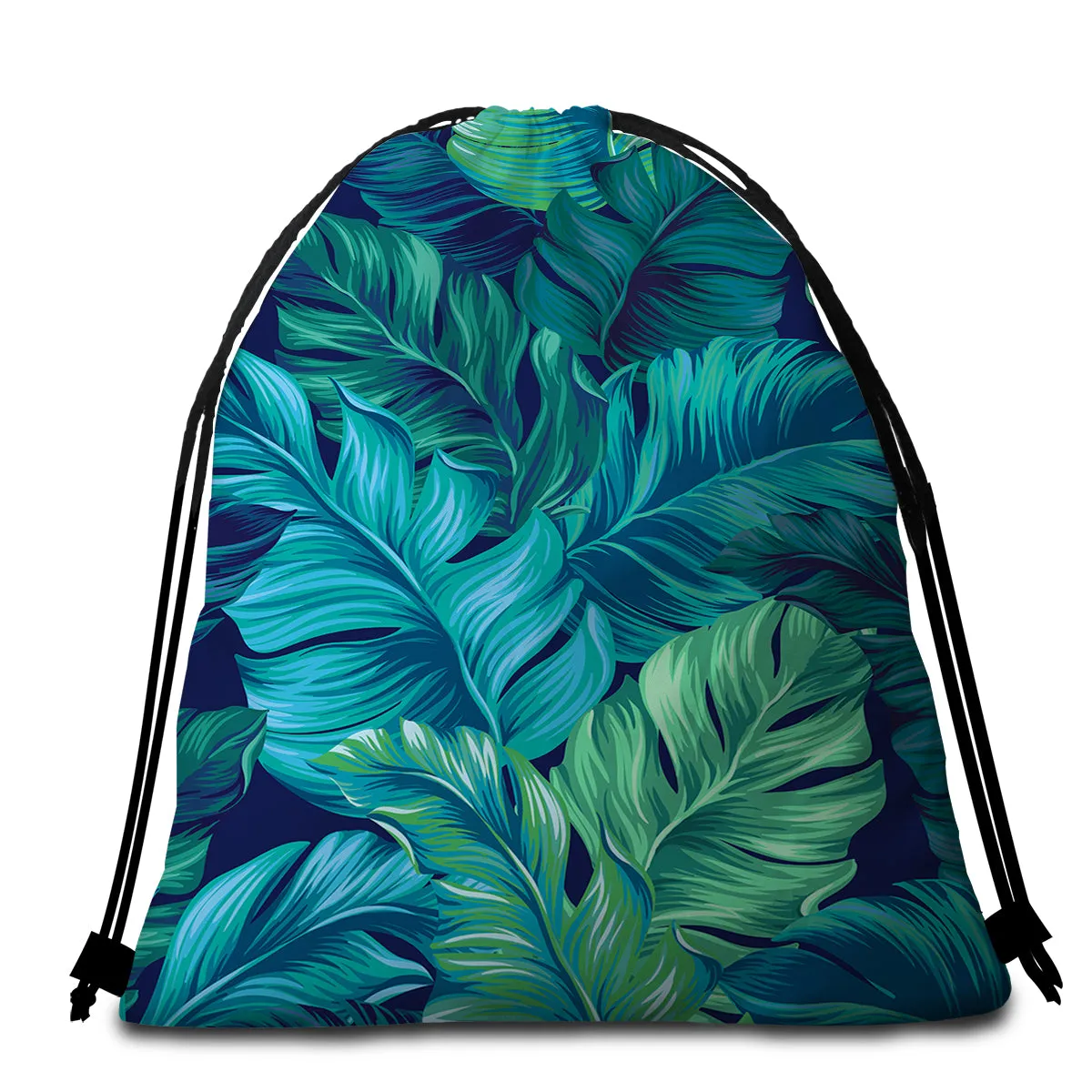 Tropical Lush Round Beach Towel