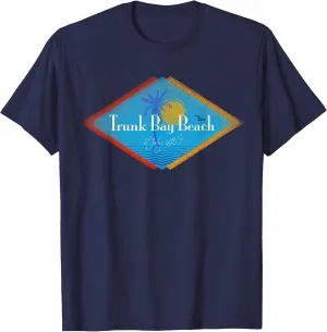 Trunk Bay Beach St John USVI Mid Century Modern Vintage T-Shirt