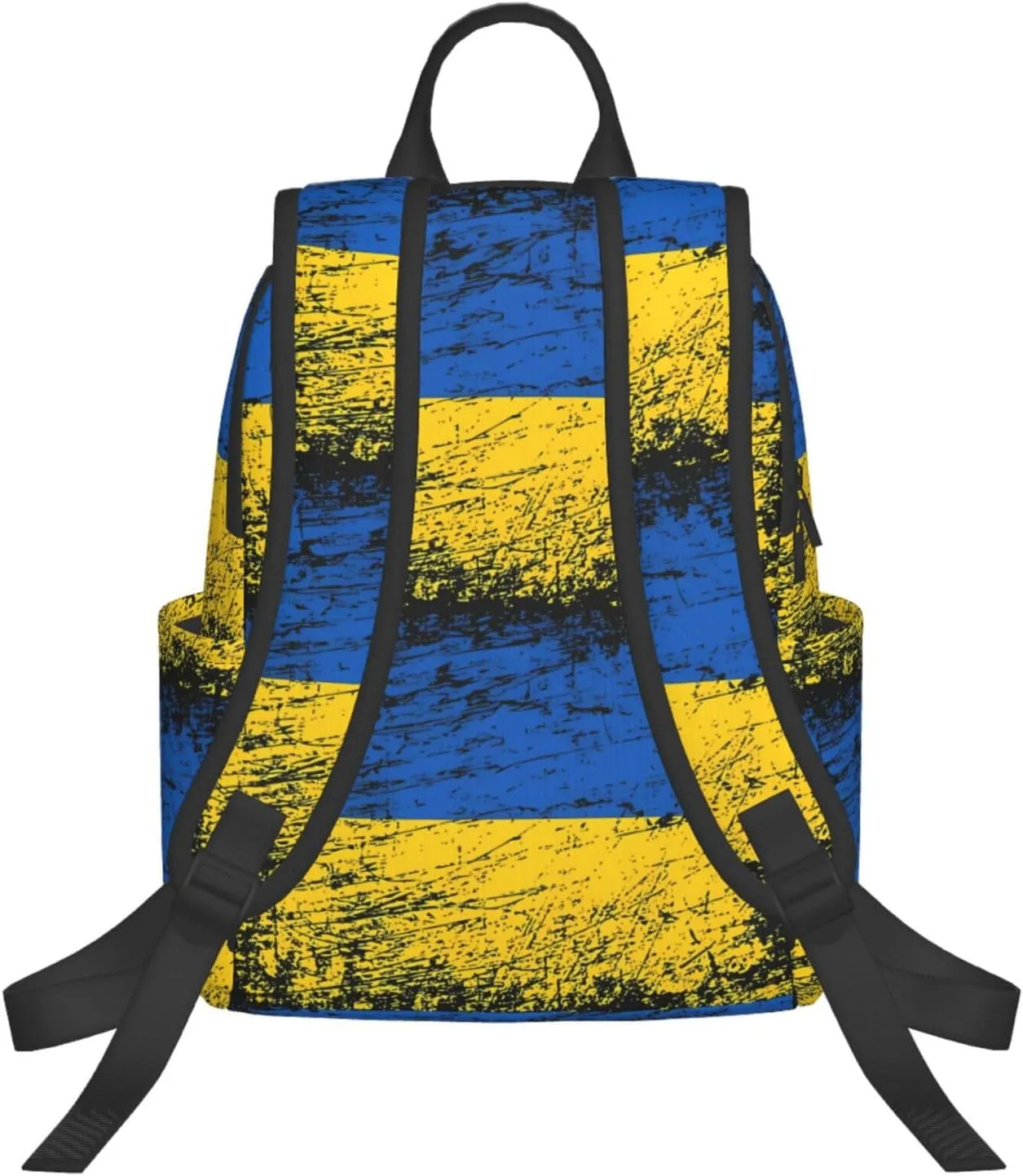 Ukraine Ukrainian Flag Travel Backpacks Casual Laptop Backpack Sport Rucksack Large Capacity Daypack Multi-Pockets Adjustable Strap Bag for Working Hiking