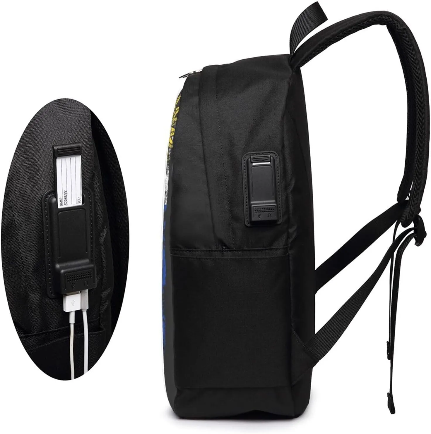 Uruguay Uruguayan American Flag Laptop Backpacks Travel Backpack Casual Business Daypack Sport Rucksack Computer Bag Fits up to 17 Inch Notebook with USB Port
