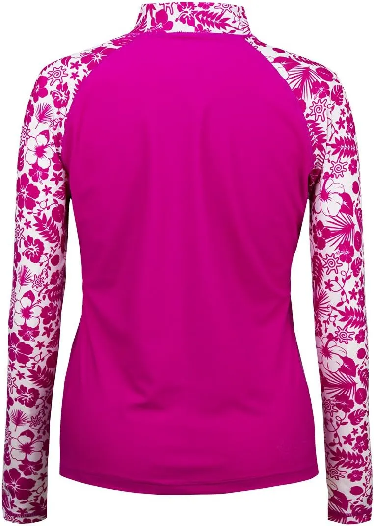 UV SKINZ Women’s Aloha Long Sleeve Sun and Swim Shirt with UPF 50  Sun Protection – Women’s Long Sleeve Rash Guard