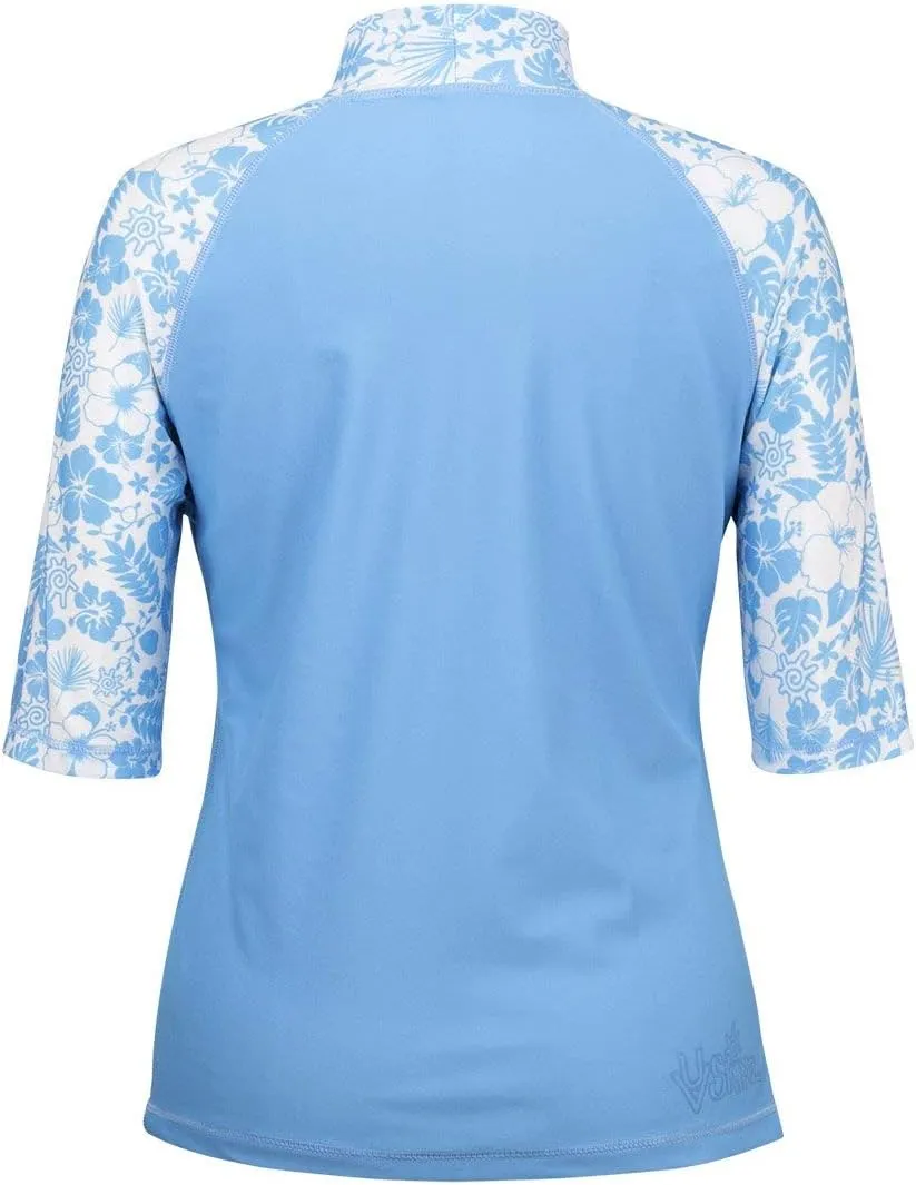 UV SKINZ Women’s Aloha Short Sleeve Sun and Swim Shirt with UPF 50  Sun Protection – Womens Short Sleeve Rash Guard
