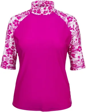 UV SKINZ Women’s Aloha Short Sleeve Sun and Swim Shirt with UPF 50  Sun Protection – Womens Short Sleeve Rash Guard