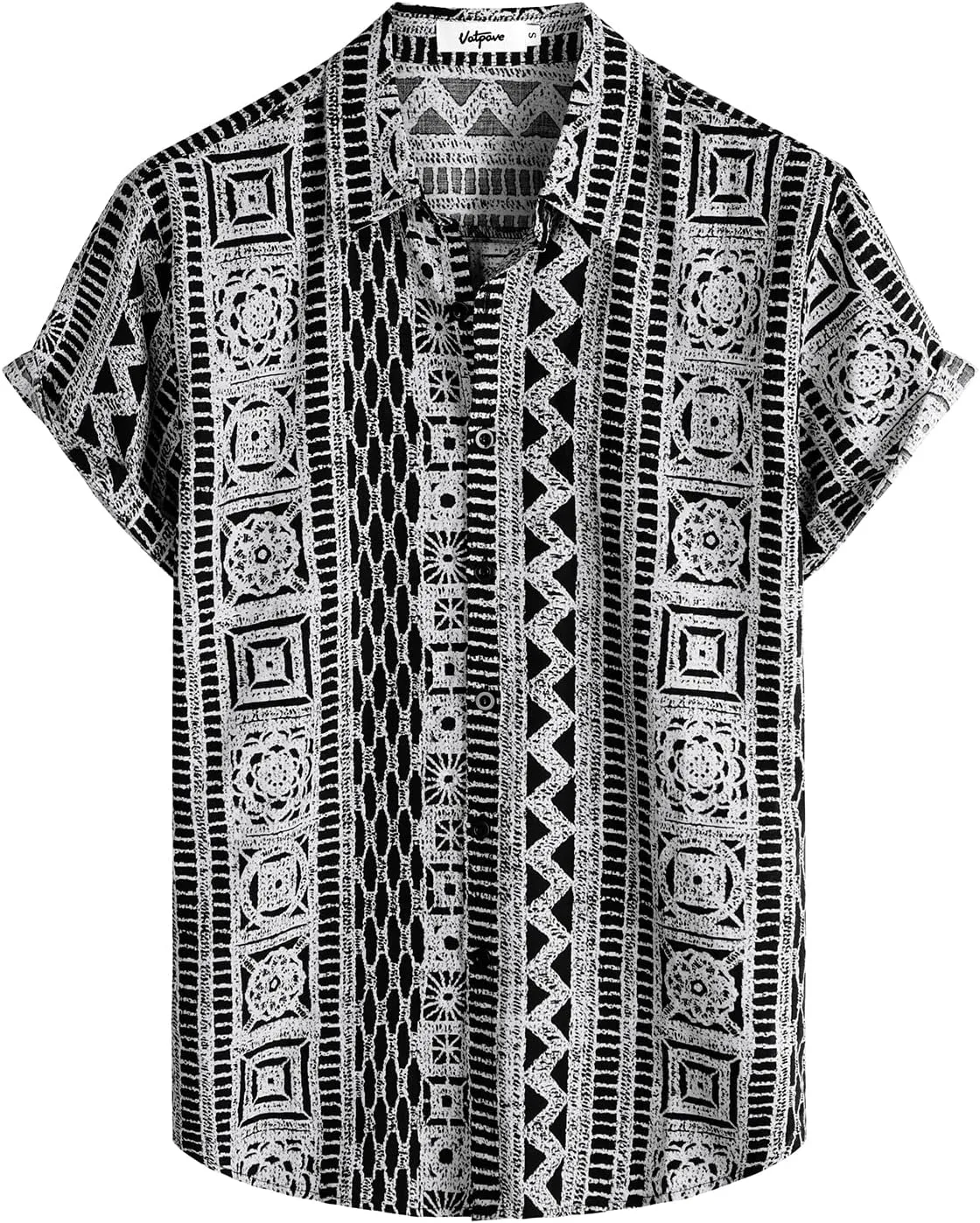 VATPAVE Mens Casual Short Sleeve Button Down Shirts Regular Fit Hawaiian Summer Shirts