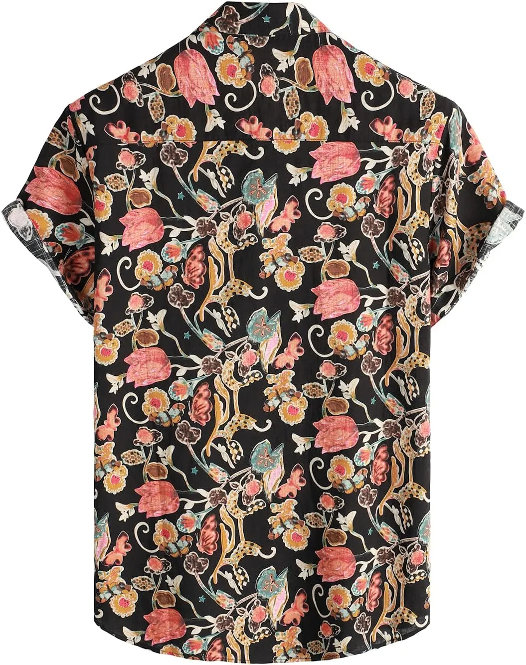 VATPAVE Mens Casual Short Sleeve Button Down Shirts Regular Fit Hawaiian Summer Shirts